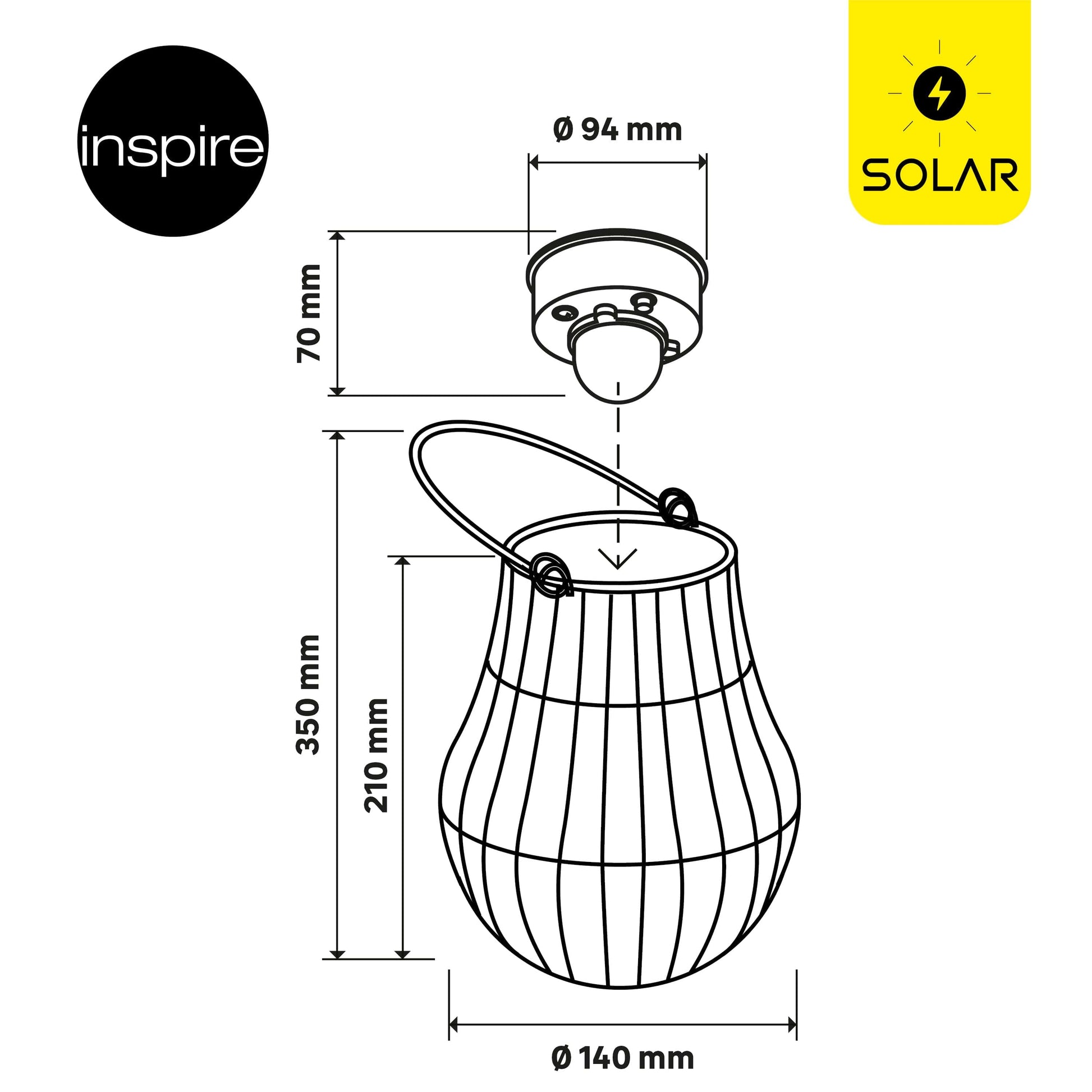 Bricocenter PORTABLE SOLAR LAMPU RATTAN 21CM LED 3W LIGHT NATURAE IP54 WITH USB