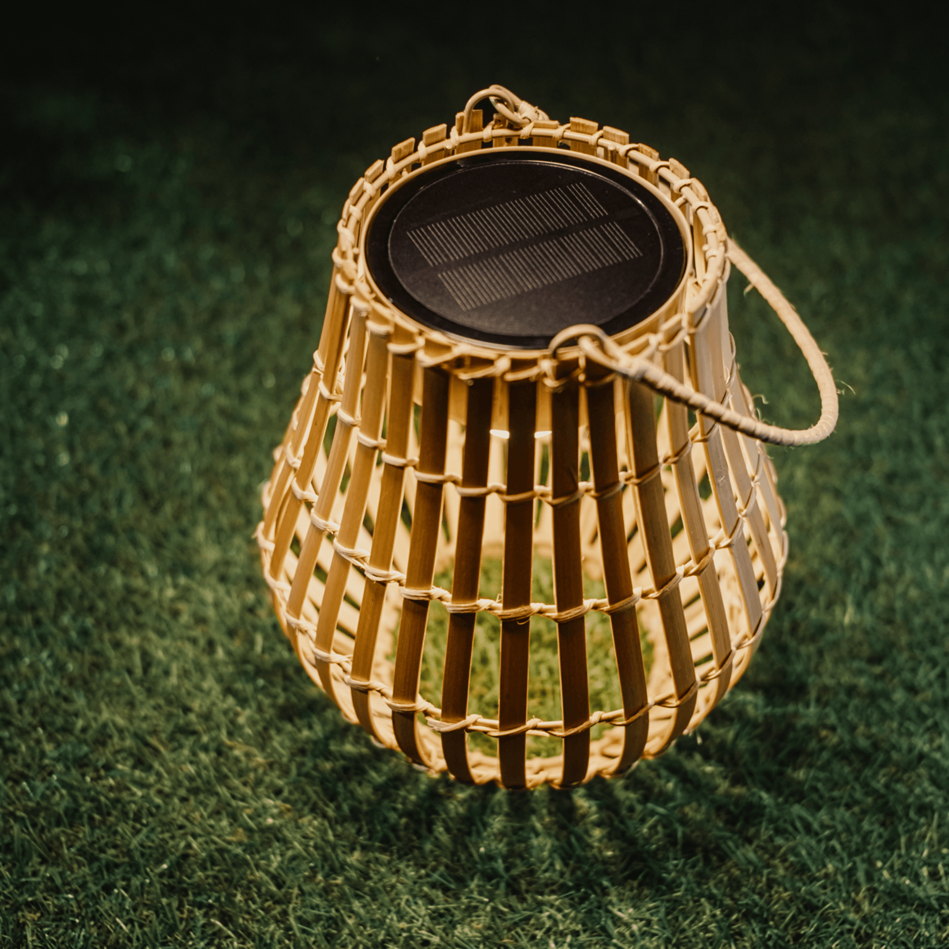 Bricocenter PORTABLE SOLAR LAMPU RATTAN 21CM LED 3W LIGHT NATURAE IP54 WITH USB