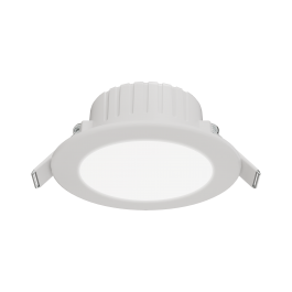 10 RECESSED SPOTLIGHTS PLASTIC WHITE D8.5 CM LED 3W NATURAL LIGHT