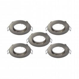 5 NICKEL PLASTIC RECESSED SPOTLIGHTS D7.5 CM LED GU10 35W
