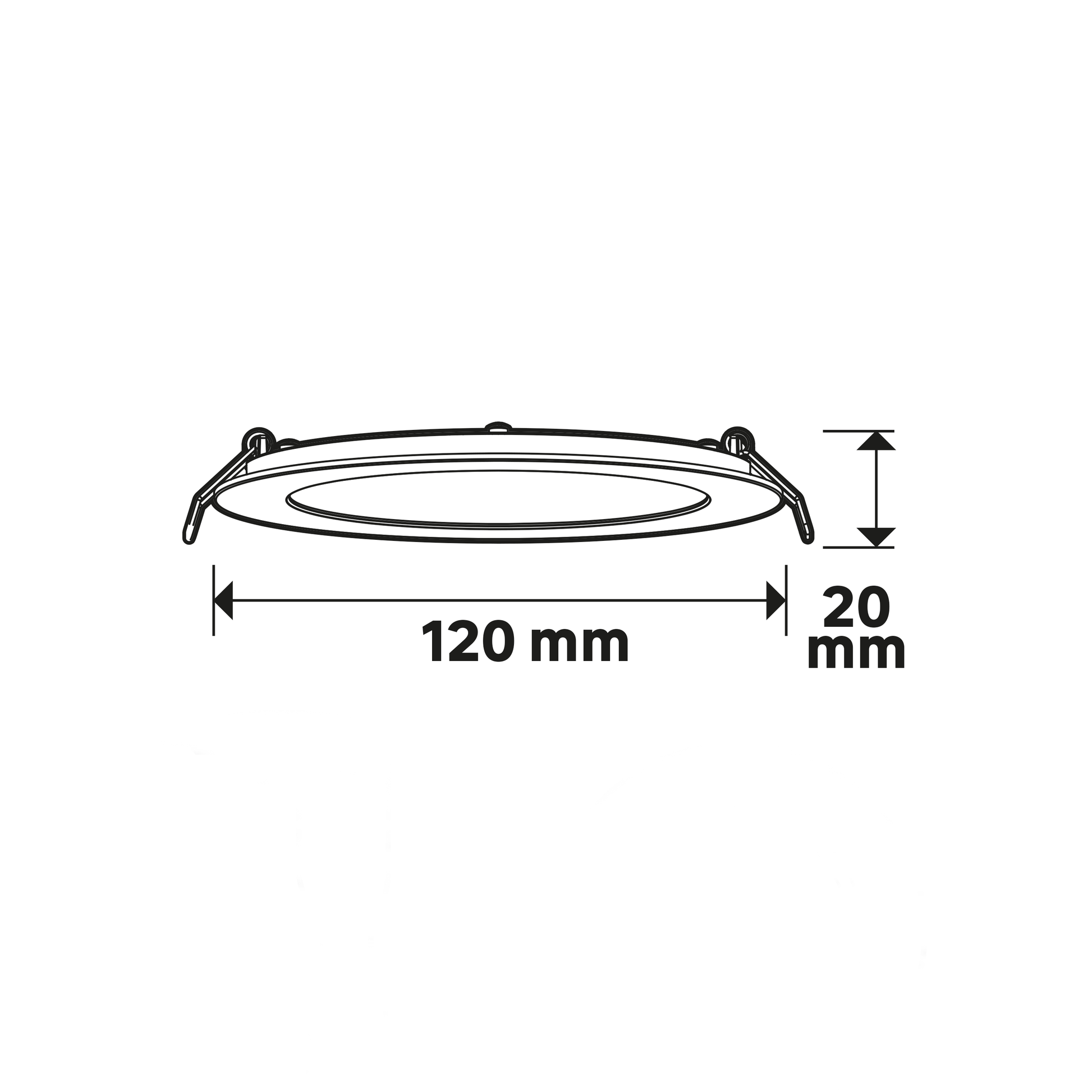 Bricocenter RECESSED SPOTLIGHT EXTRAFLAT ALUMINUM WHITE D10.8CM LED 9W NATURAL LIGHT IP20