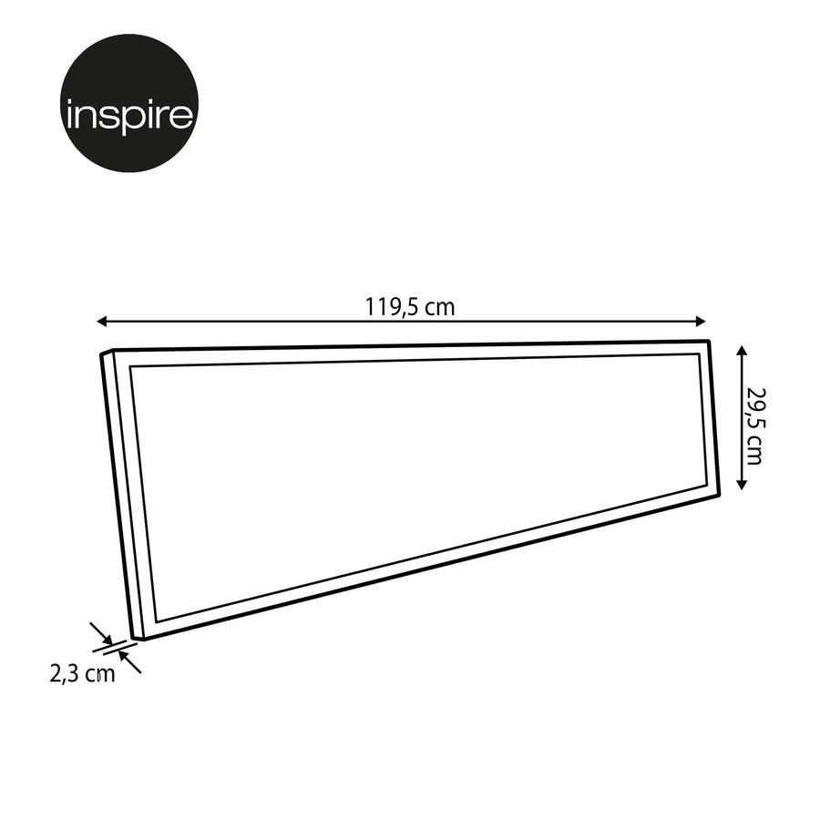 Bricocenter ALUMINIUM LED PANEL SILVER 30X120 CM 42W CCT DIMMABLE