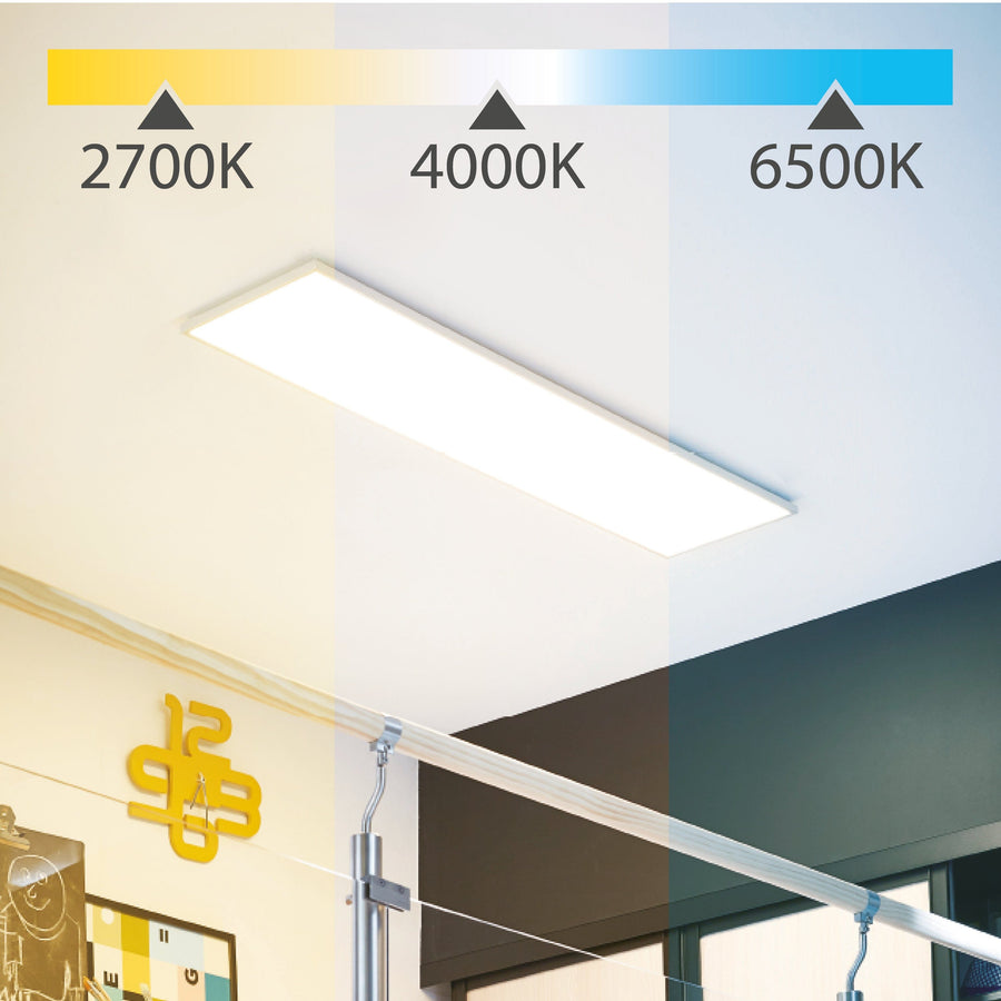 Bricocenter ALUMINIUM LED PANEL SILVER 30X120 CM 42W CCT DIMMABLE