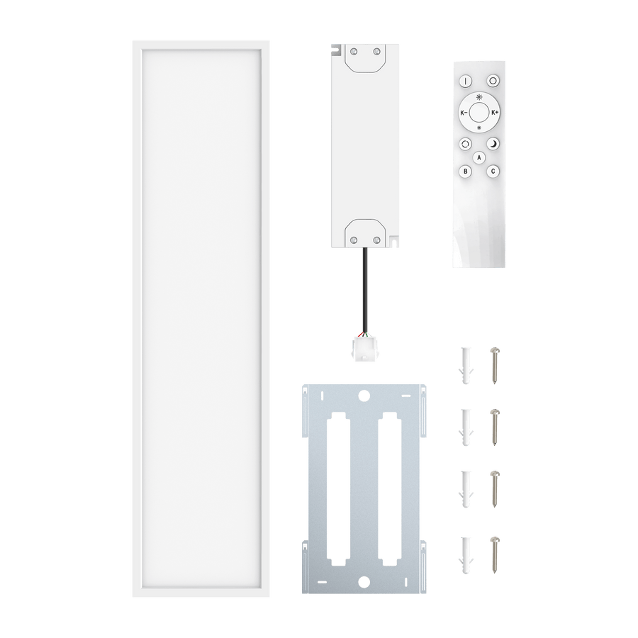 Bricocenter ALUMINIUM LED PANEL SILVER 30X120 CM 42W CCT DIMMABLE