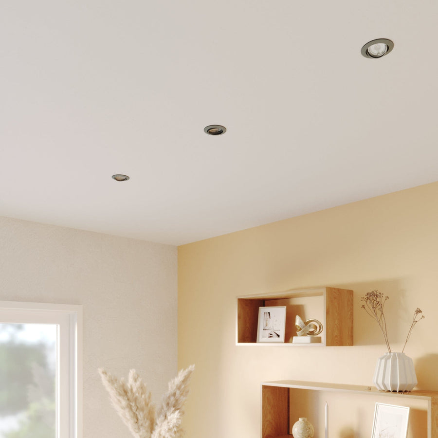 Bricocenter 10 RECESSED SPOTLIGHTS CLANE ALUMINIUM NICKEL D7.5 GU10 = 6W ADJUSTABLE WARM LIGHT