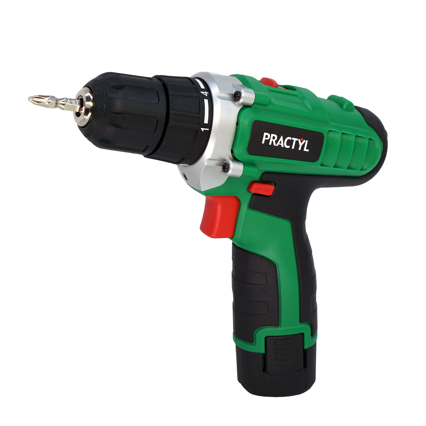 PRACTYL 12V SCREWDRIVER, 1 BATTERY 2 AH, CHARGER