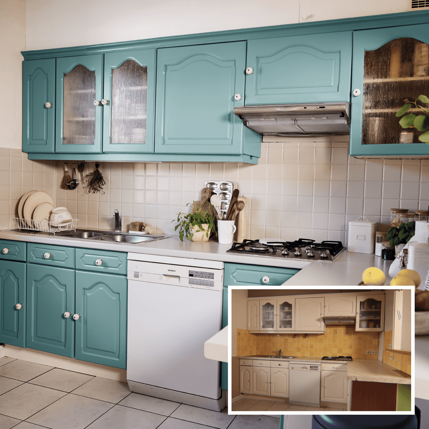Bricocenter WATER GLAZE FOR FURNITURE AND TILES KITCHEN AND BATHROOM GRAY CELADON 4 SATIN LUXENS 2 LT