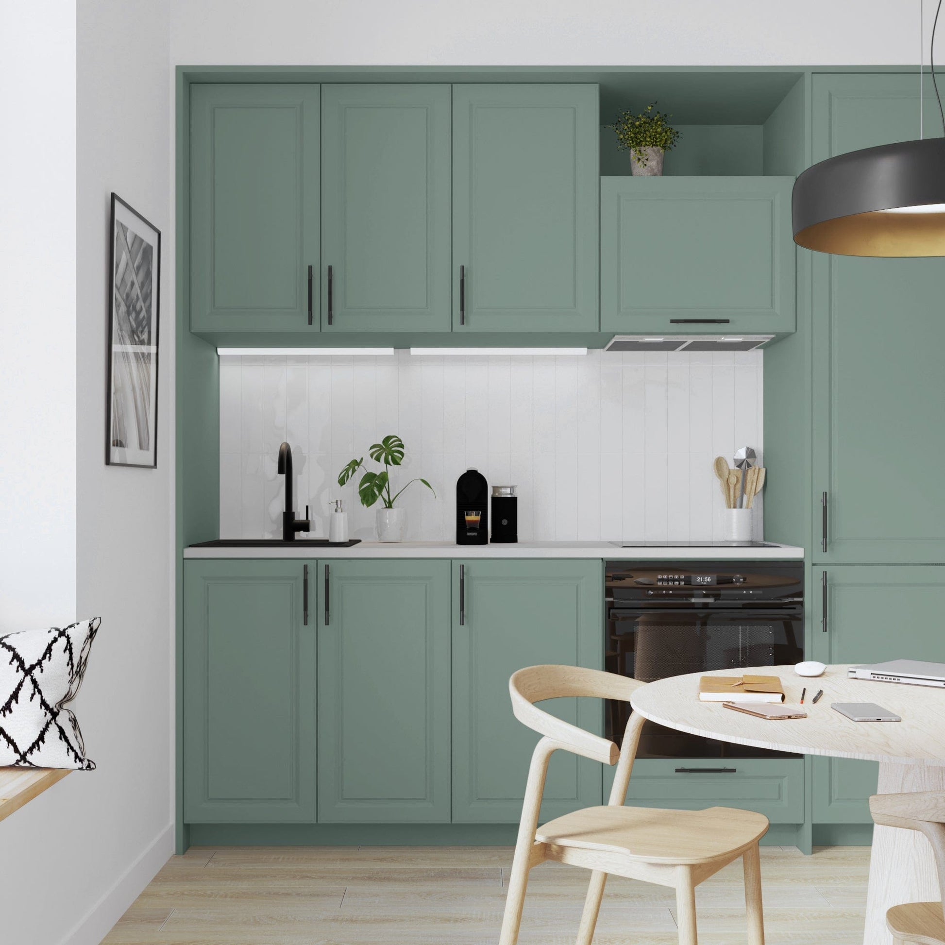 Bricocenter WATER GLAZE FOR FURNITURE AND KITCHEN AND BATHROOM TILES GREEN SAGE 3 SATIN LUXENS 2 LT