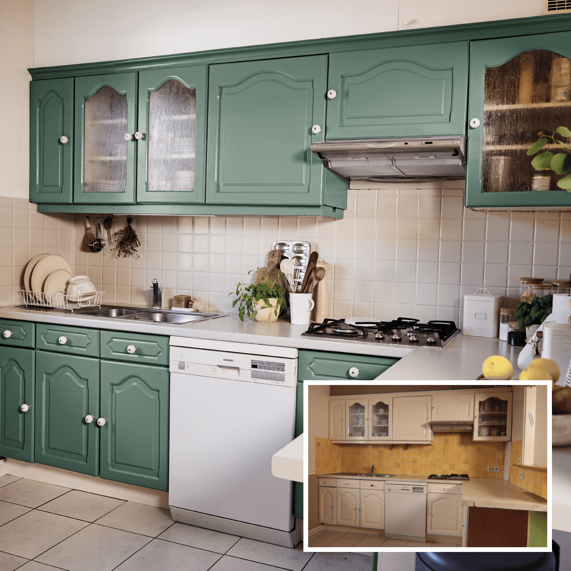 Bricocenter WATER GLAZE FOR FURNITURE AND KITCHEN AND BATHROOM TILES GREEN SAGE 3 SATIN LUXENS 2 LT