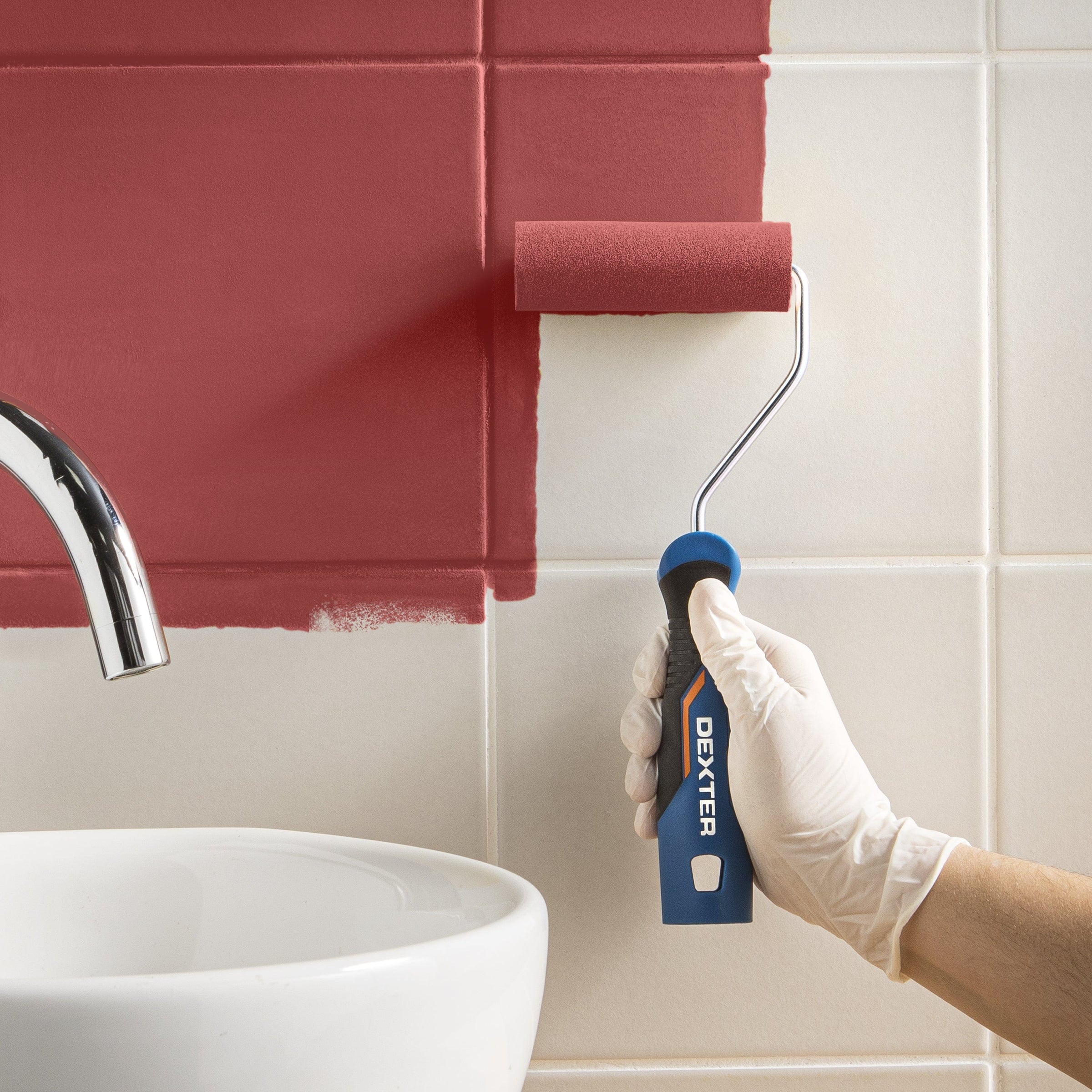 Bricocenter WATER GLAZE FOR FURNITURE AND TILES KITCHEN AND BATHROOM RED BISTRO 2 SATIN LUXENS 750 ML