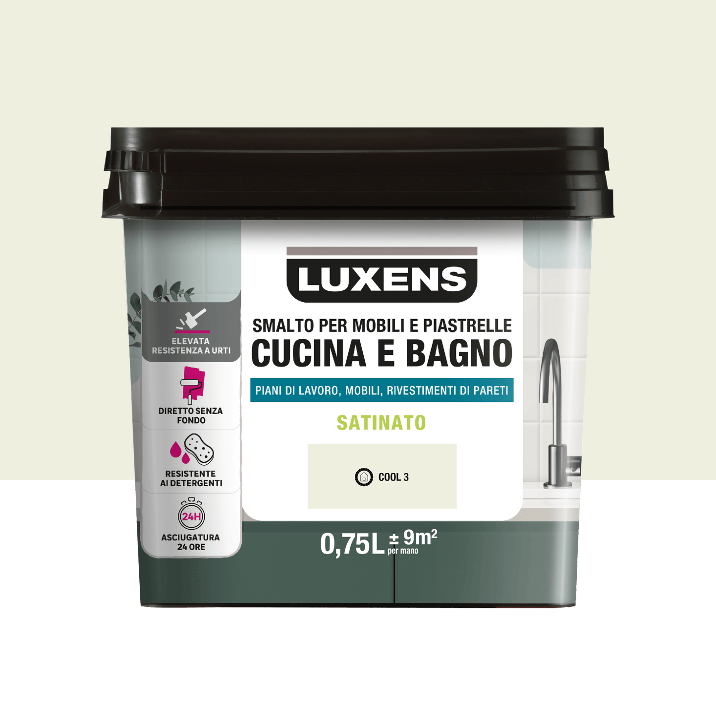 Bricocenter BEIGE COOL 3 SATIN-FINISH LUXENS FURNITURE AND BATHROOM ENAMEL 750 ML
