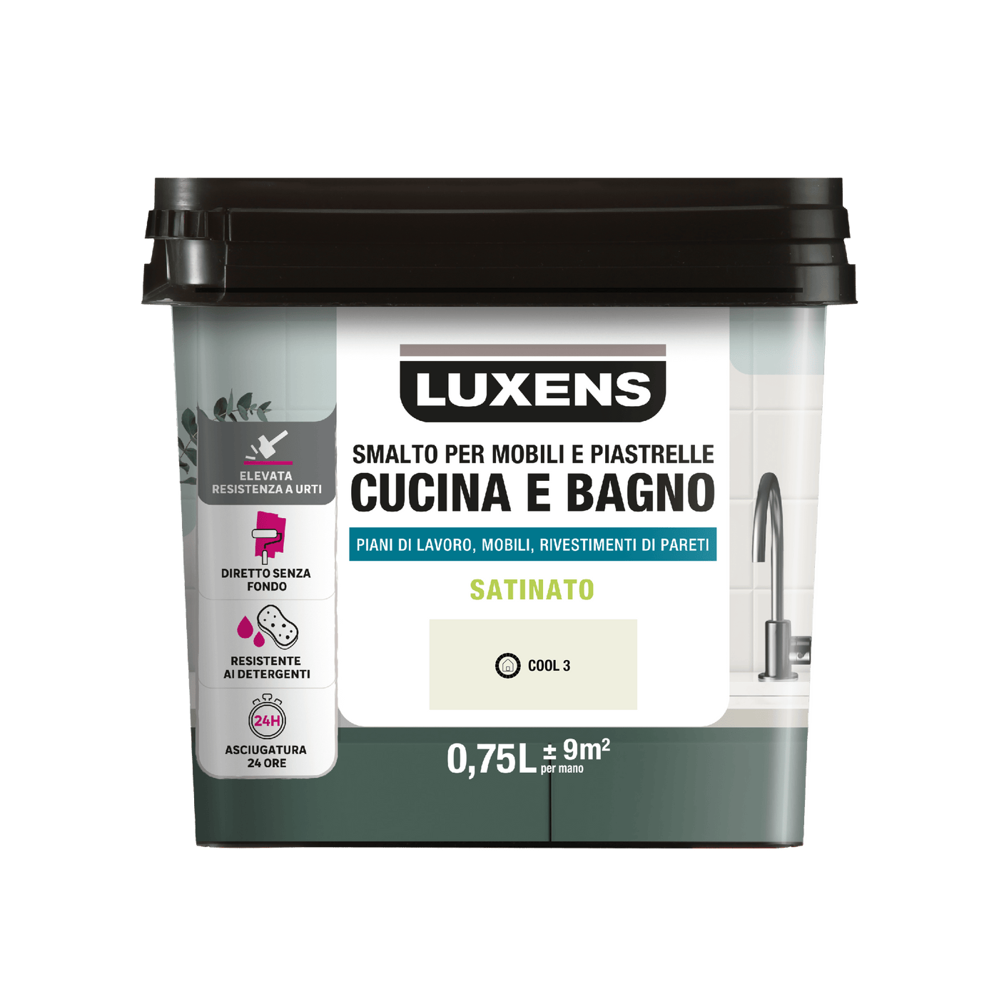 Bricocenter BEIGE COOL 3 SATIN-FINISH LUXENS FURNITURE AND BATHROOM ENAMEL 750 ML