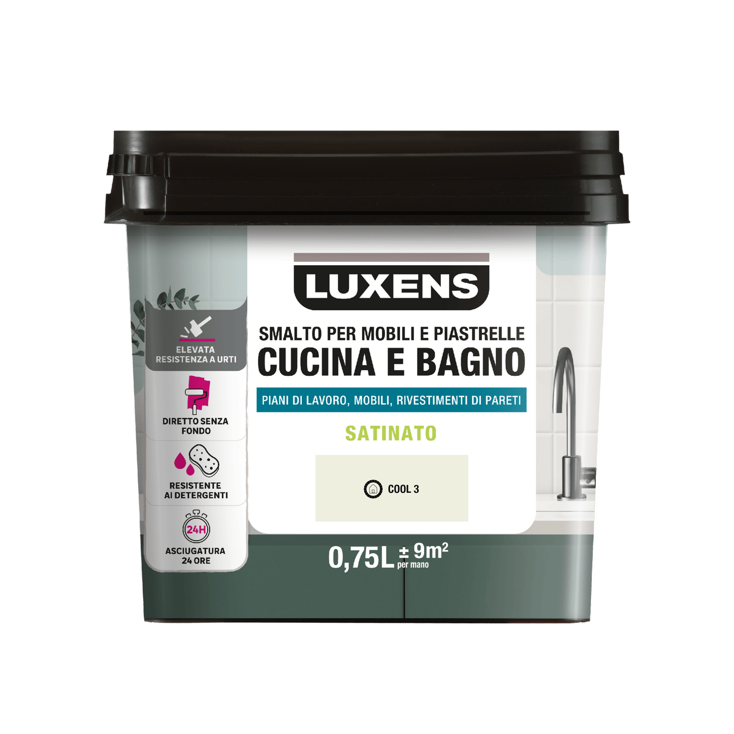 Bricocenter BEIGE COOL 3 SATIN-FINISH LUXENS FURNITURE AND BATHROOM ENAMEL 750 ML