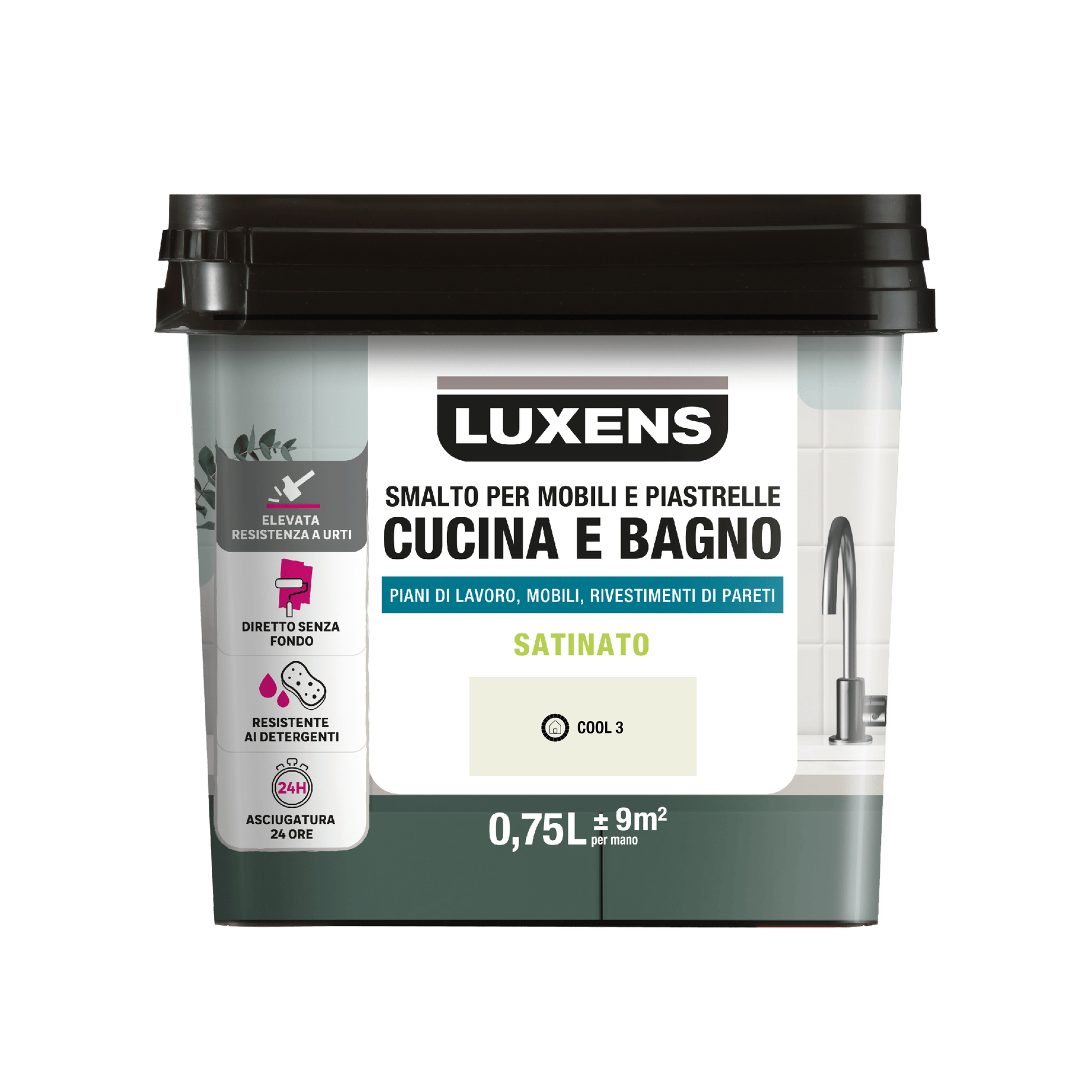 Bricocenter BEIGE COOL 3 SATIN-FINISH LUXENS FURNITURE AND BATHROOM ENAMEL 750 ML