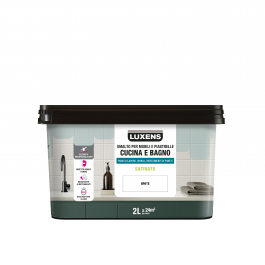 WATER GLAZE FOR FURNITURE AND KITCHEN AND BATHROOM TILES WHITE SATIN LUXENS 2 LT