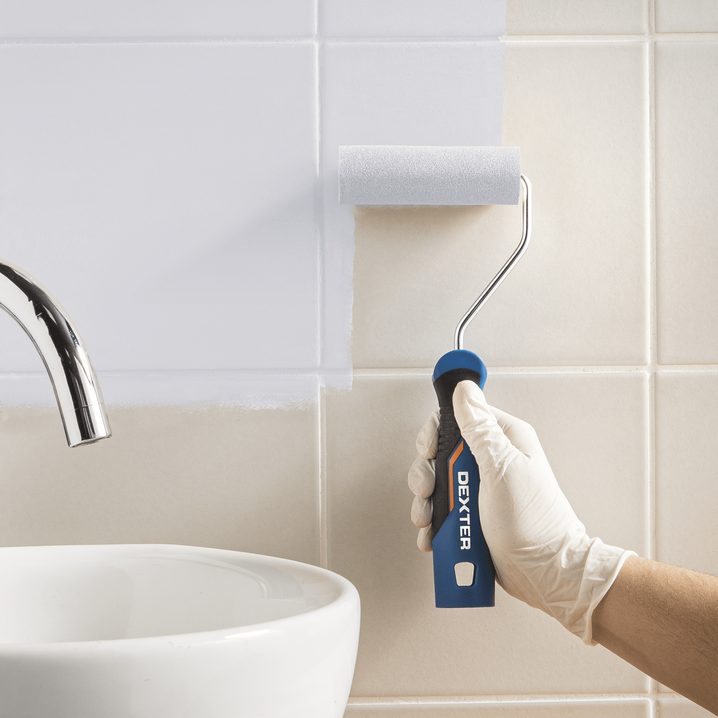Bricocenter WATER GLAZE FOR FURNITURE AND TILES KITCHEN AND BATHROOM GRAY GRANIT 6 SATIN LUXENS 750 ML