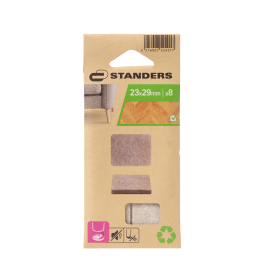 4MM ADHESIVE FELT PADS 23X29MM. 8PZ