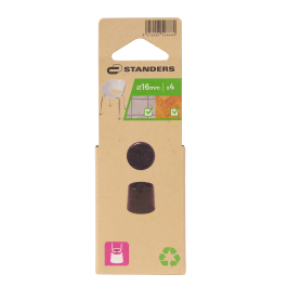 16MM BLACK PLASTIC OUTER CAP 4PCS