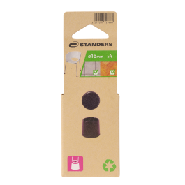 16MM BLACK PLASTIC OUTER CAP 4PCS