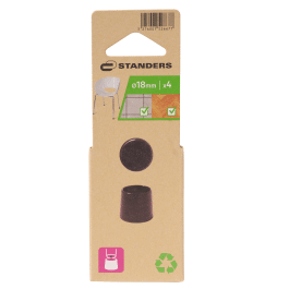 TIPS 18MM BLACK PLASTIC 4PCS