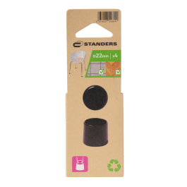 TIPS 22MM BLACK PLASTIC 4PCS