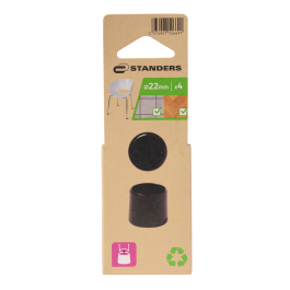 TIPS 22MM BLACK PLASTIC 4PCS