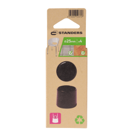 TIPS 25MM BLACK PLASTIC 4PCS