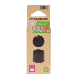 TIPS 25MM BLACK PLASTIC 4PCS