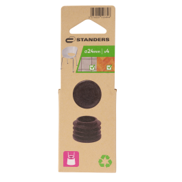 TIPS 25MM BLACK PLASTIC 4PCS