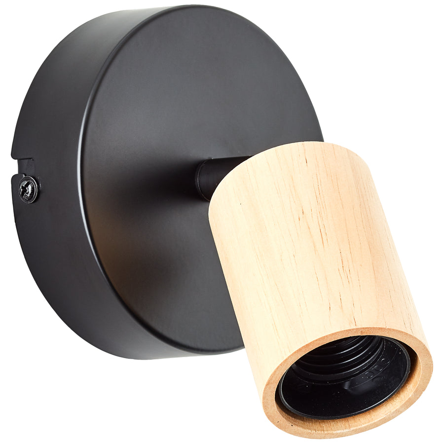 LINA BLACK METAL AND WOOD SPOTLIGHT 1XE27=40W