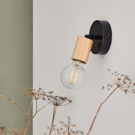 LINA BLACK METAL AND WOOD SPOTLIGHT 1XE27=40W