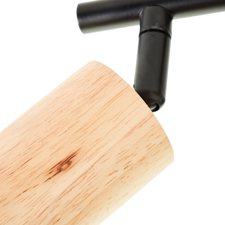 LINA BLACK METAL AND WOOD SPOTLIGHTS 4XE27=40W