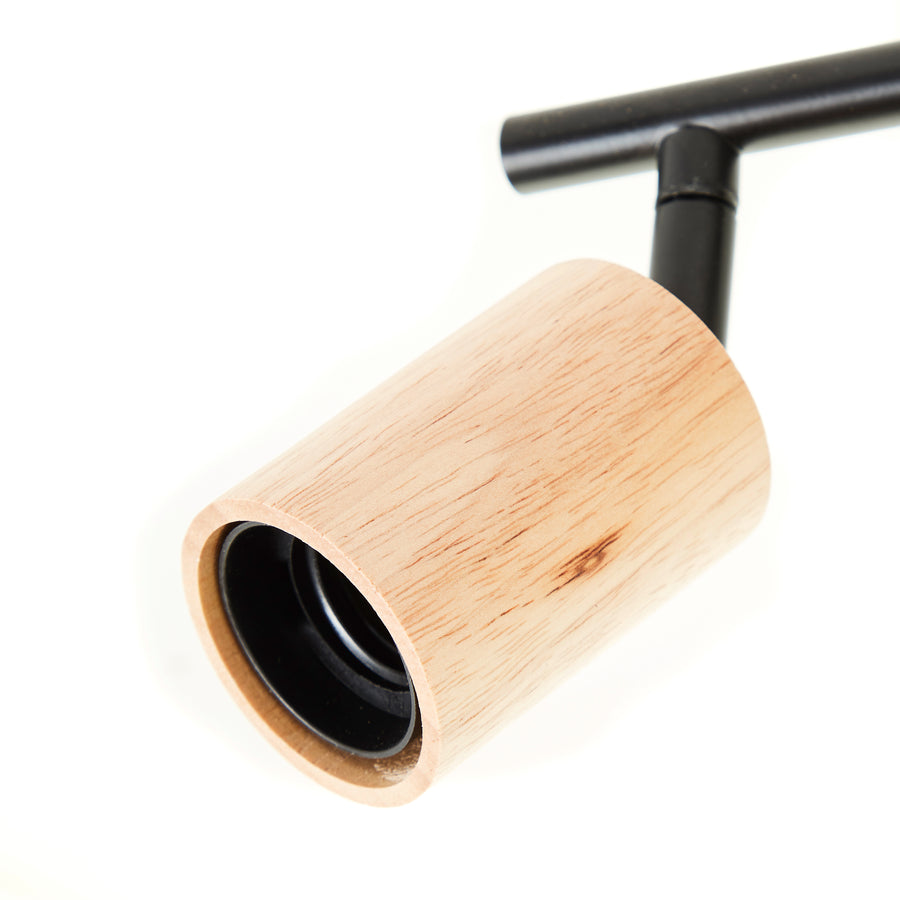 LINA BLACK METAL AND WOOD SPOTLIGHTS 4XE27=40W