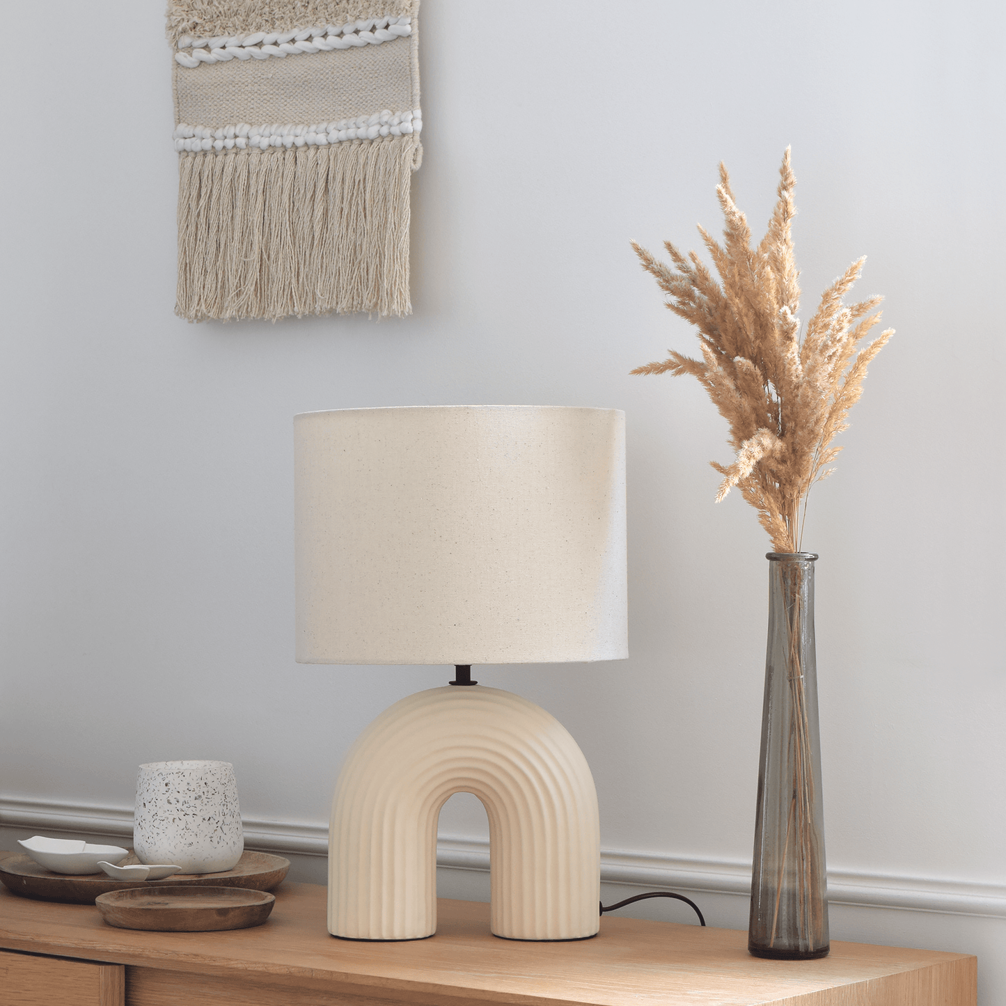 Bricocenter VASKA TABLE LAMP CERAMIC BEIGE H41 CM E27