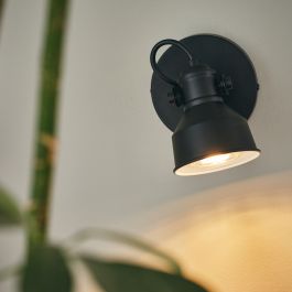 EZIO BLACK METAL SPOTLIGHT 11X14CM GU10=10W