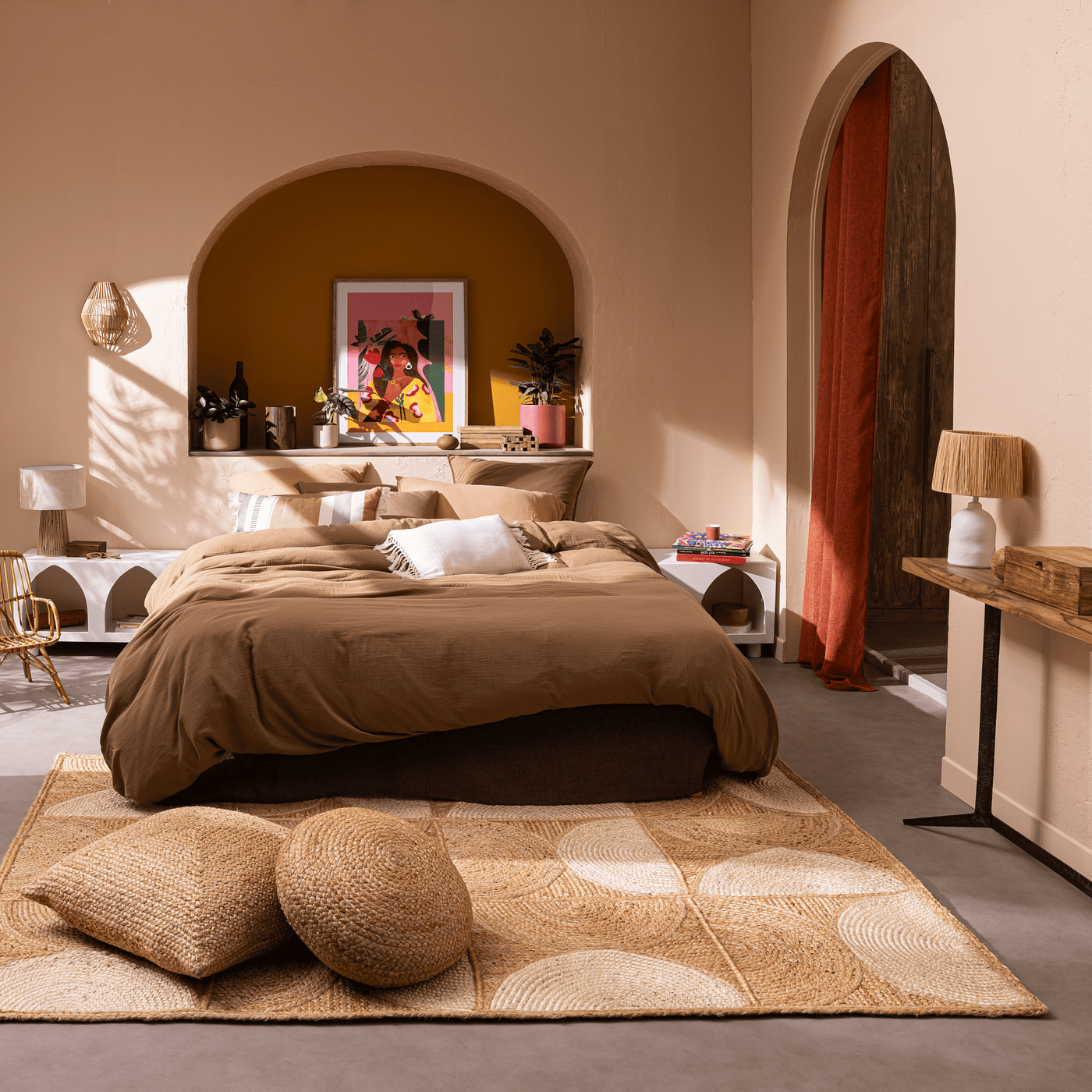 Groovy natural jute rug, 120x170 cm