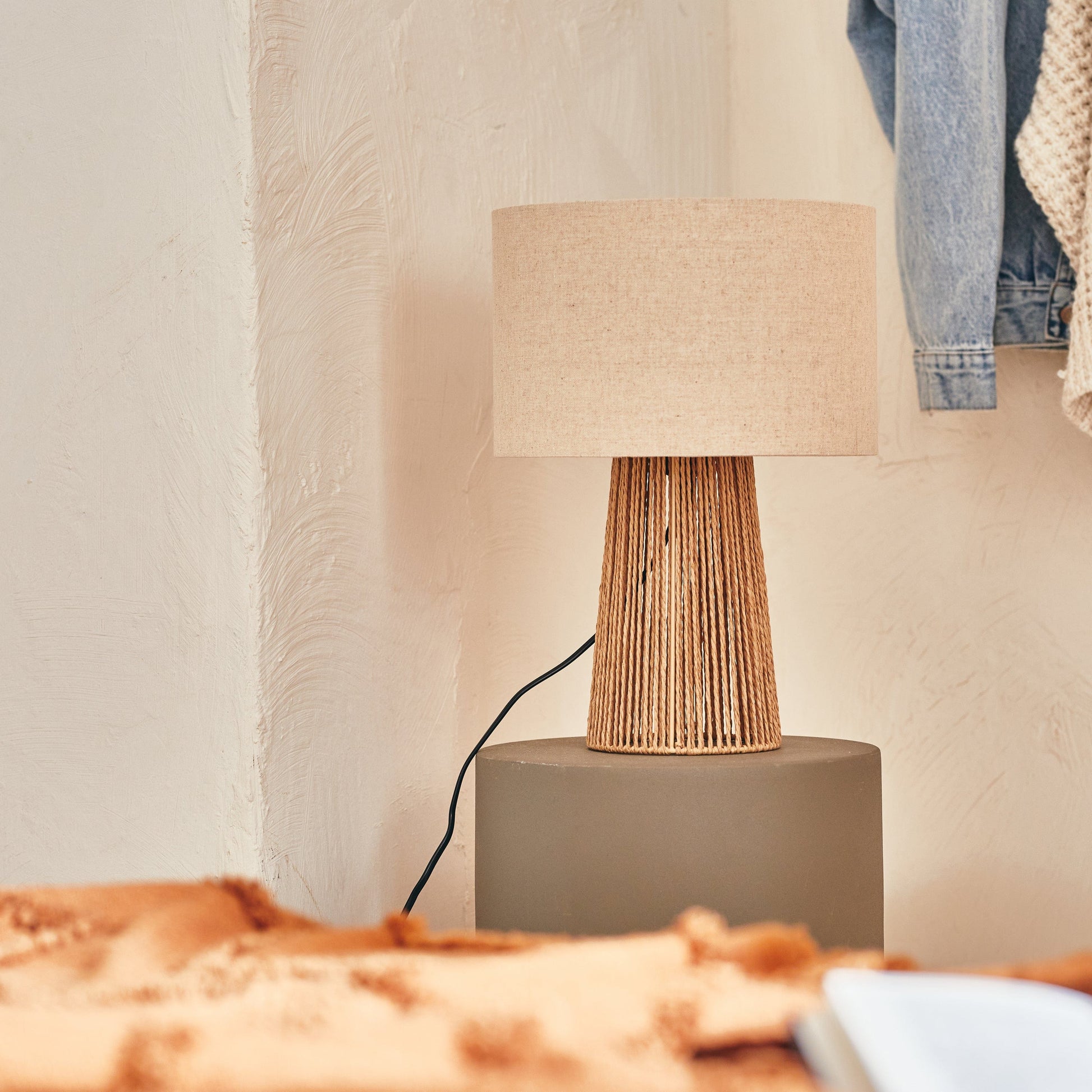 Bricocenter MIKONA TABLE LAMP NATURAL ROPE H40 CM E27