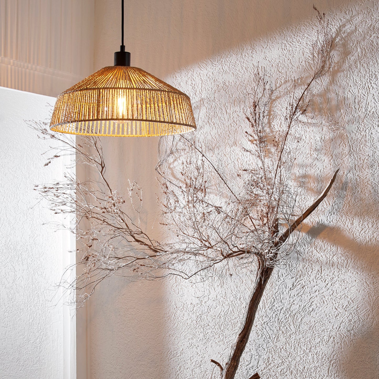 Bricocenter MIKONA METAL AND ROPE CHANDELIER D36 CM E27=15W
