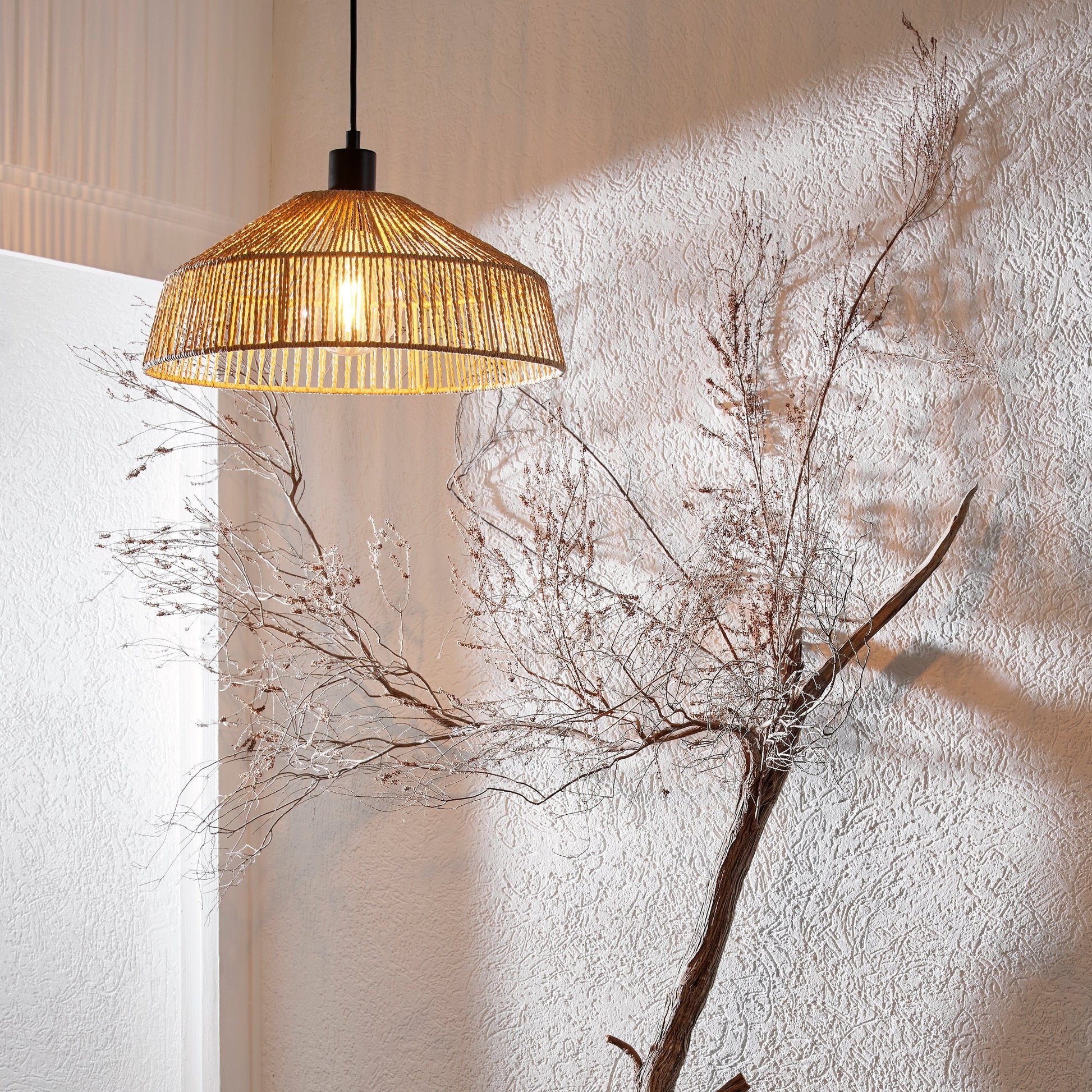 Bricocenter MIKONA METAL AND ROPE CHANDELIER D36 CM E27=15W