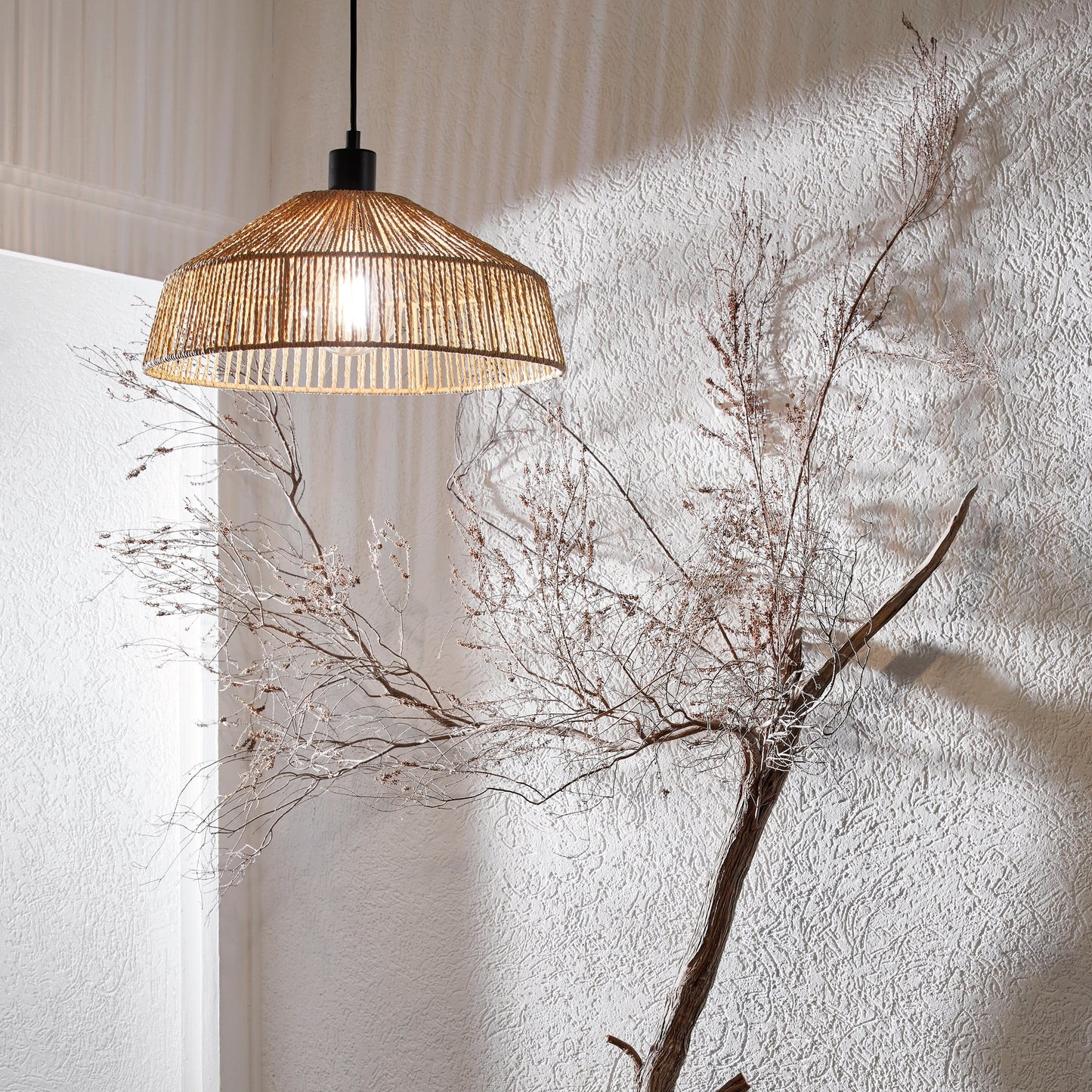 Bricocenter MIKONA METAL AND ROPE CHANDELIER D36 CM E27=15W