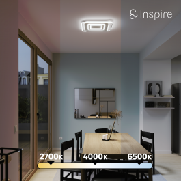 CEILING LIGHT EMINGO METAL WHITE 48X48CM LED 100W CCT DIMMABLE