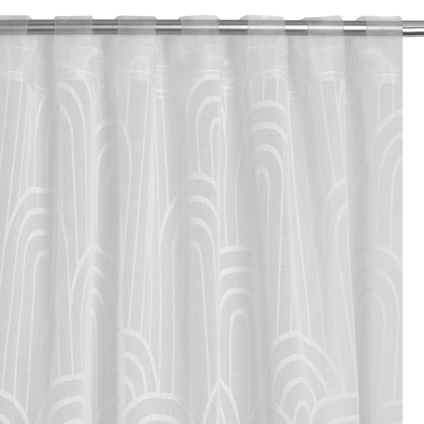 Bricocenter 200X280CM WHITE MATAHINA FILTER CURTAIN WITH WEBBING AND LOOP