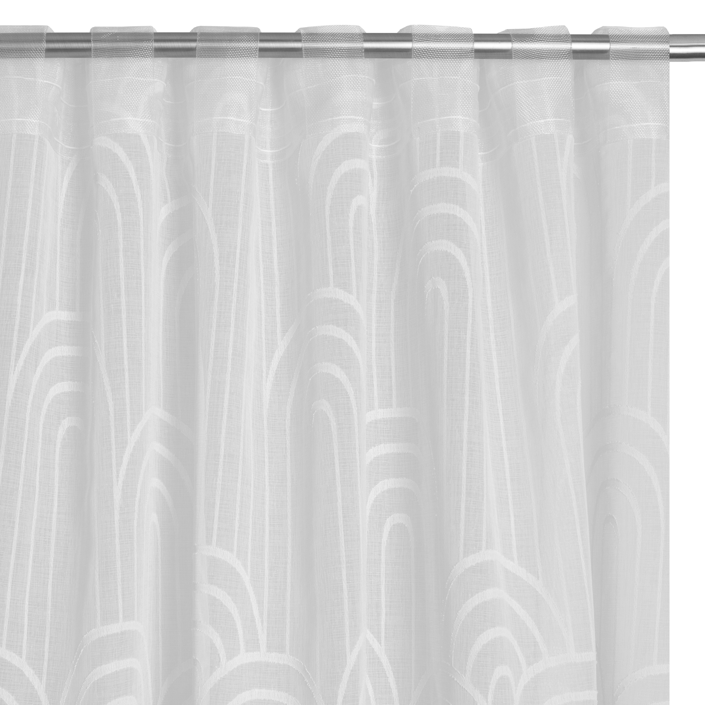 Bricocenter 200X280CM WHITE MATAHINA FILTER CURTAIN WITH WEBBING AND LOOP