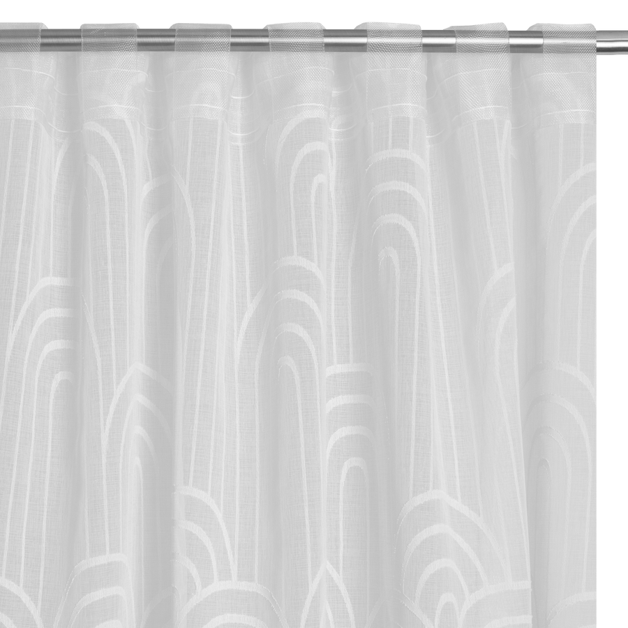 Bricocenter 200X280CM WHITE MATAHINA FILTER CURTAIN WITH WEBBING AND LOOP