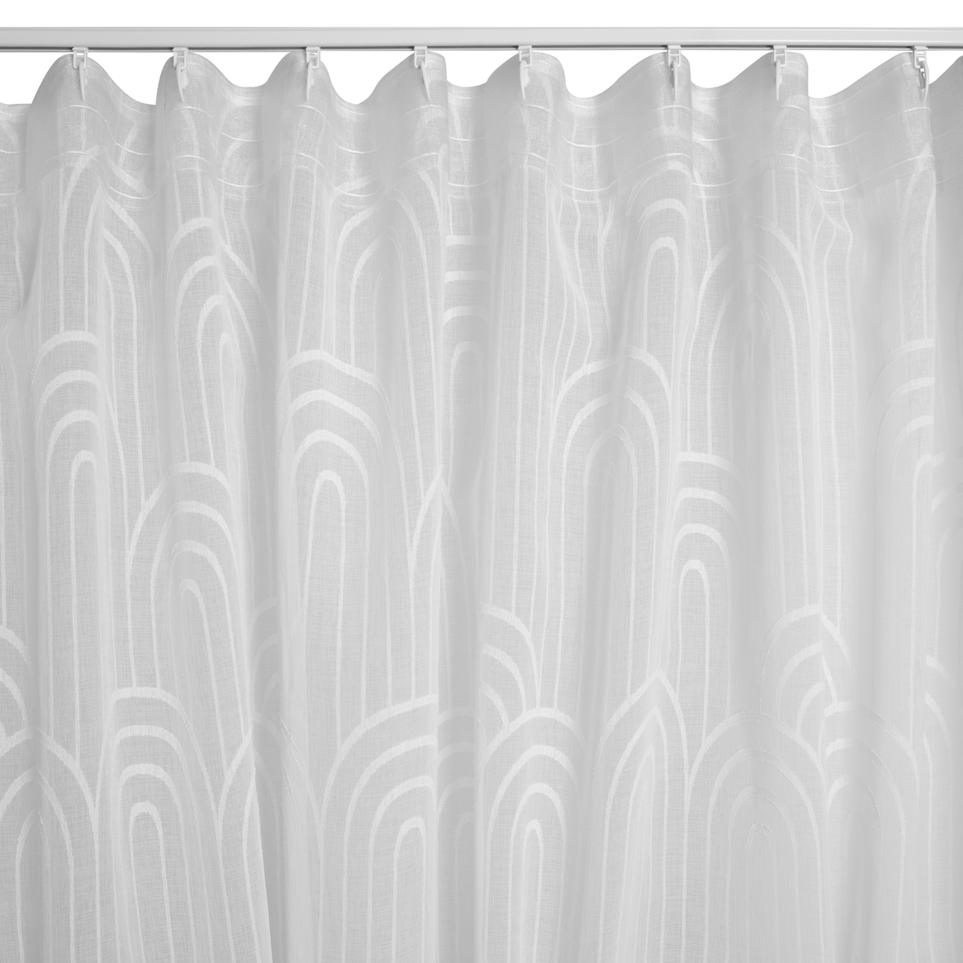 Bricocenter 200X280CM WHITE MATAHINA FILTER CURTAIN WITH WEBBING AND LOOP
