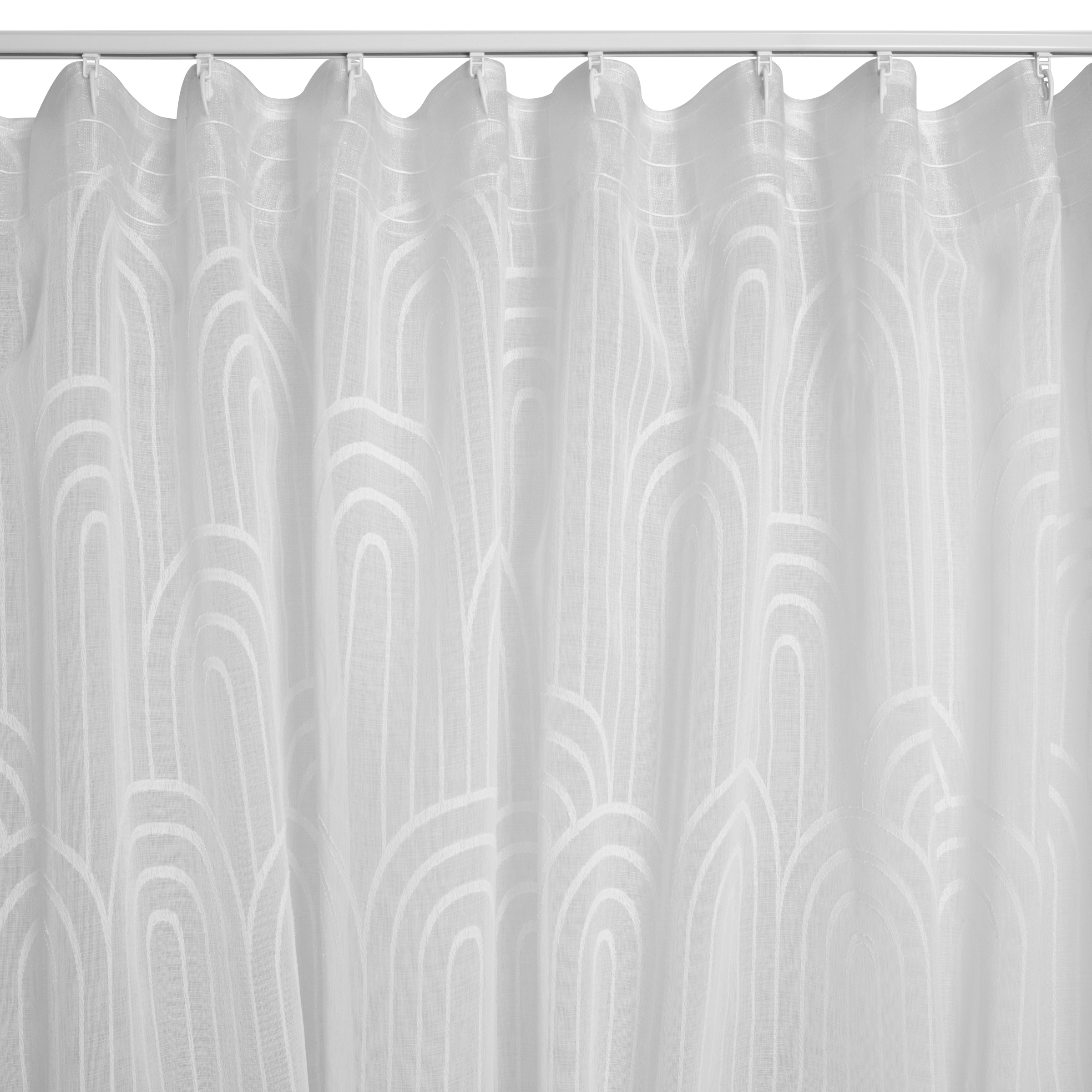 Bricocenter 200X280CM WHITE MATAHINA FILTER CURTAIN WITH WEBBING AND LOOP
