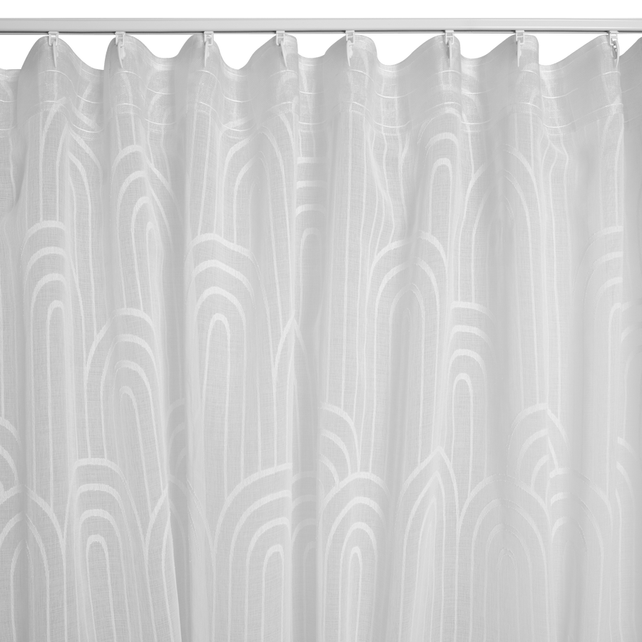 Bricocenter 200X280CM WHITE MATAHINA FILTER CURTAIN WITH WEBBING AND LOOP