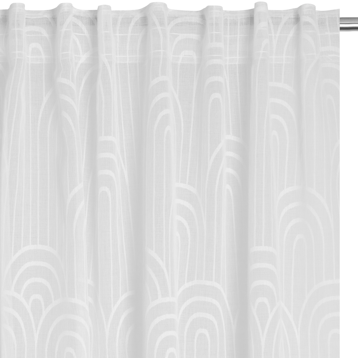 Bricocenter 200X280CM WHITE MATAHINA FILTER CURTAIN WITH WEBBING AND LOOP
