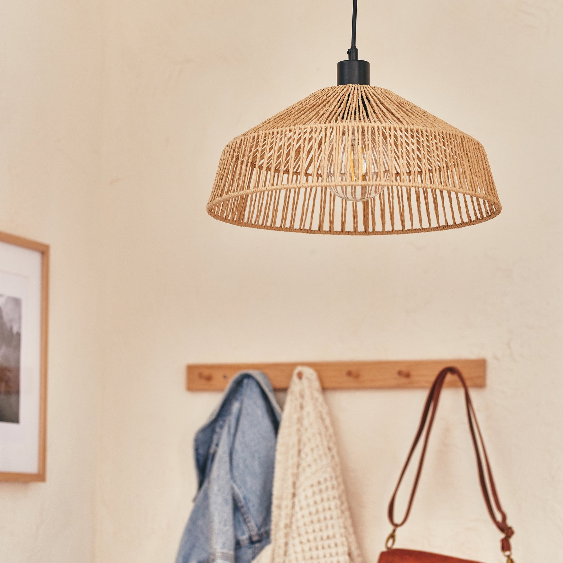 Bricocenter MIKONA METAL AND ROPE CHANDELIER D36 CM E27=15W
