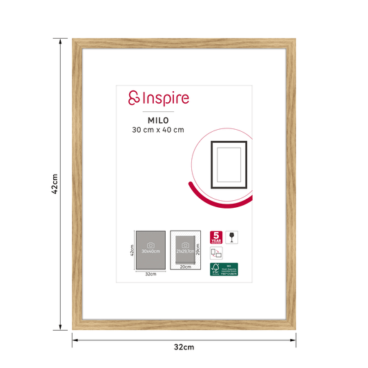 MILO FRAME 30X40 CM BEECH WOOD